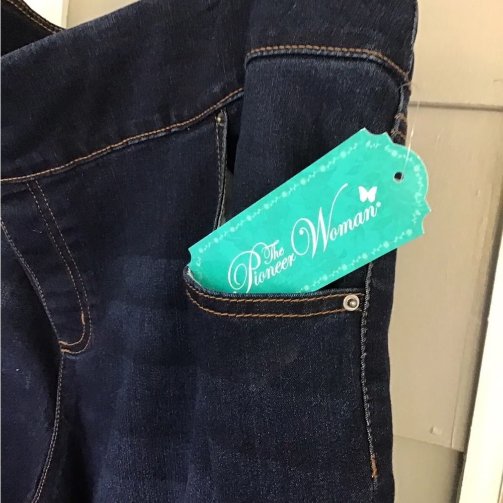 The Pioneer Woman Pull-On Embroidered Bootcut  Blue Jeans Pants Sz XXXL (22) - Picture 7 of 7